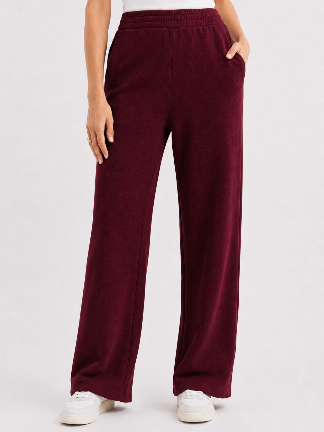 Calça Moletom Feminina Flow Aveloz Bordô
