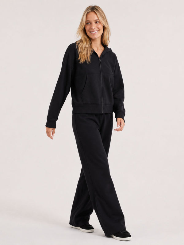 Conjunto Moletom Feminino Flow Aveloz Preto
