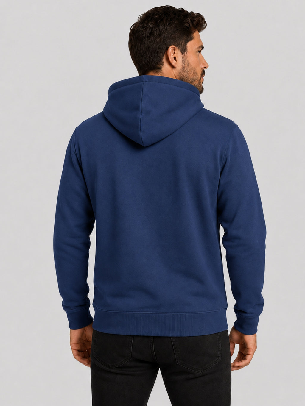 Moletom Masculino Canguru Estampa Brasil Torcedor Azul Marinho