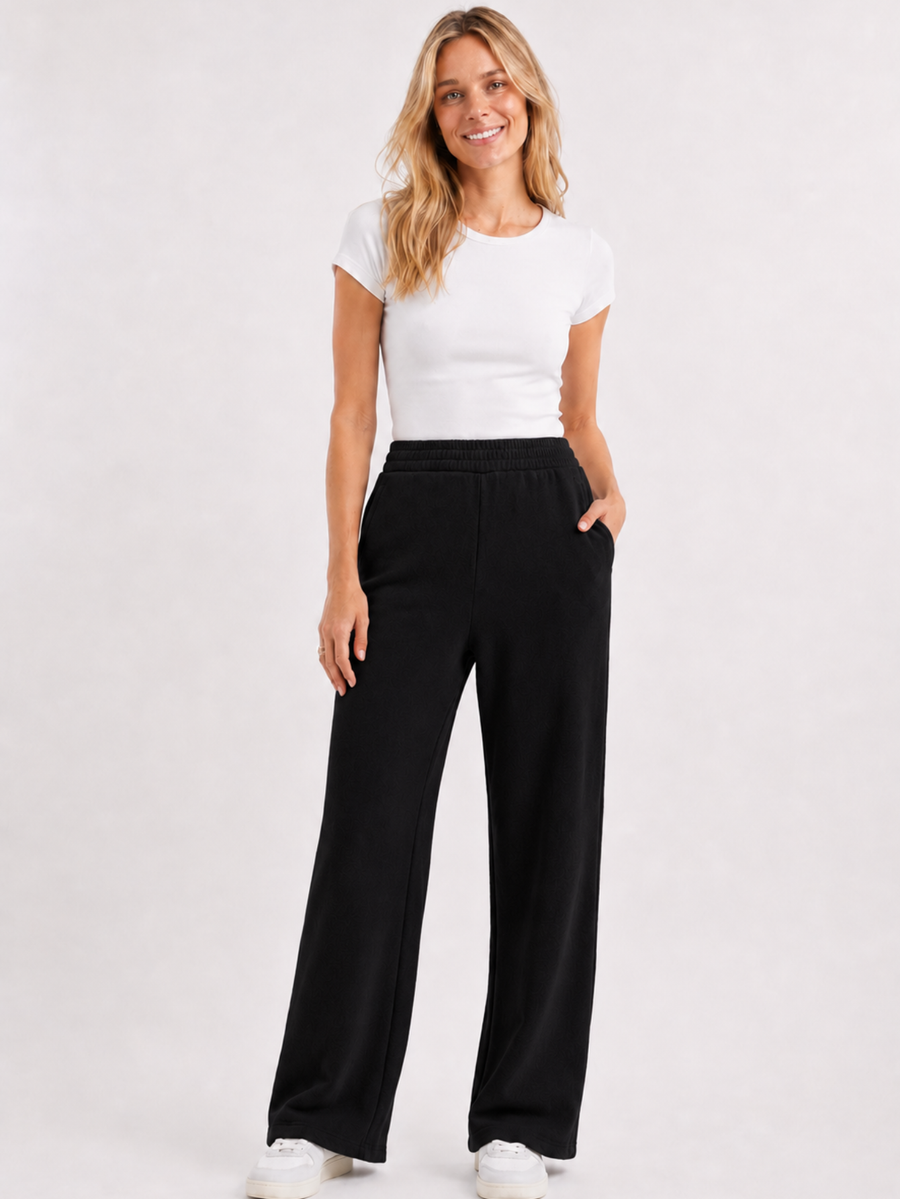 Calça Moletom Feminina Flow Aveloz Preta