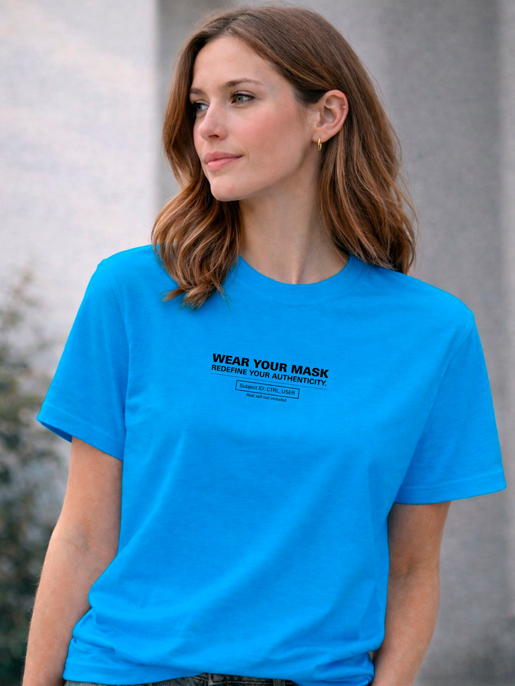 Camiseta Aveloz Feminina  Authenticity Confortável 100% Algodão Azul