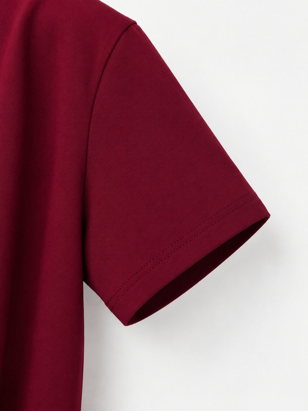 Blusa Assimétrica Feminina com Renda Bordô