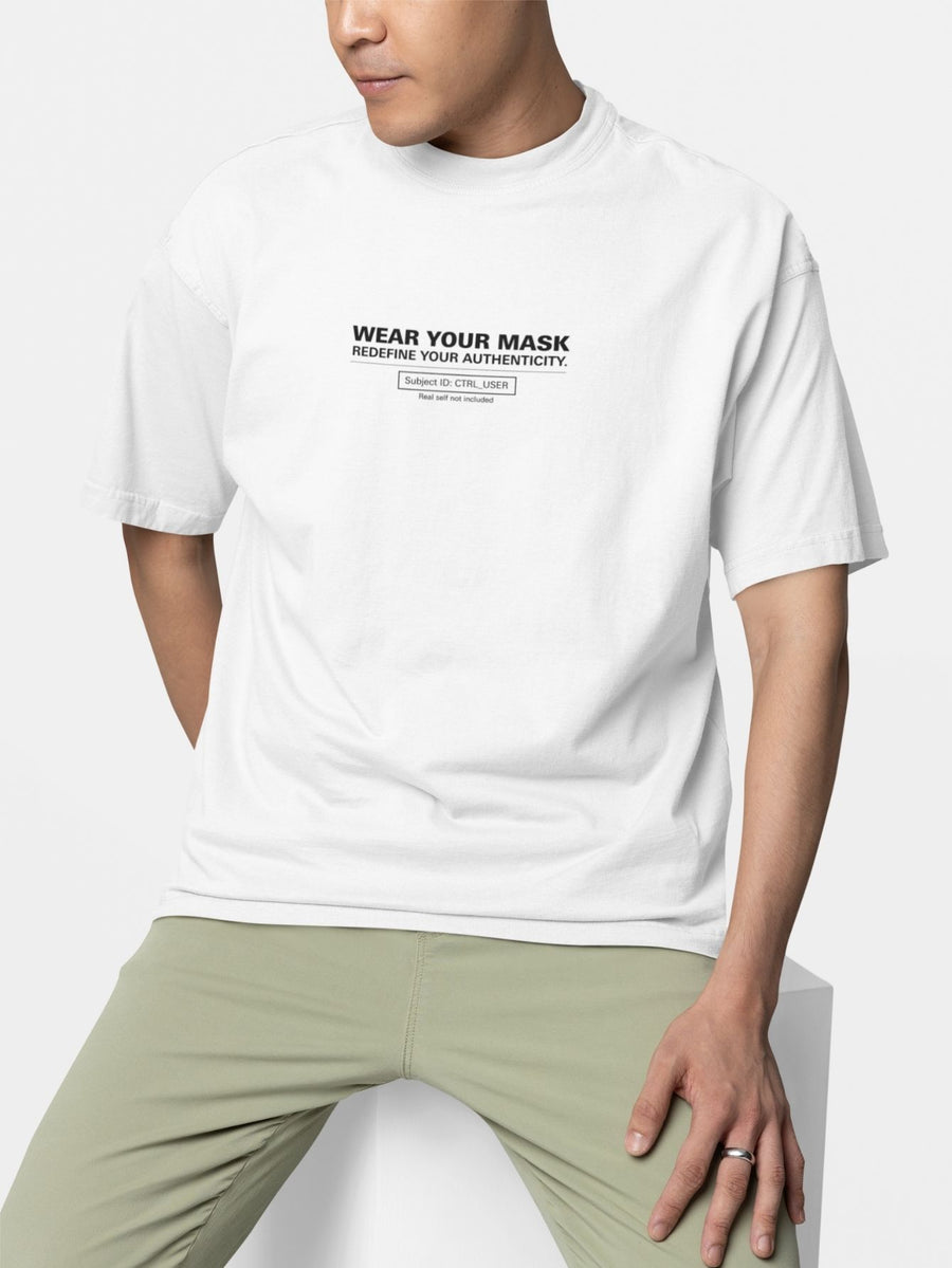 Camiseta Oversized Masculino Estampada Authenticity Streetwear Premium Branco
