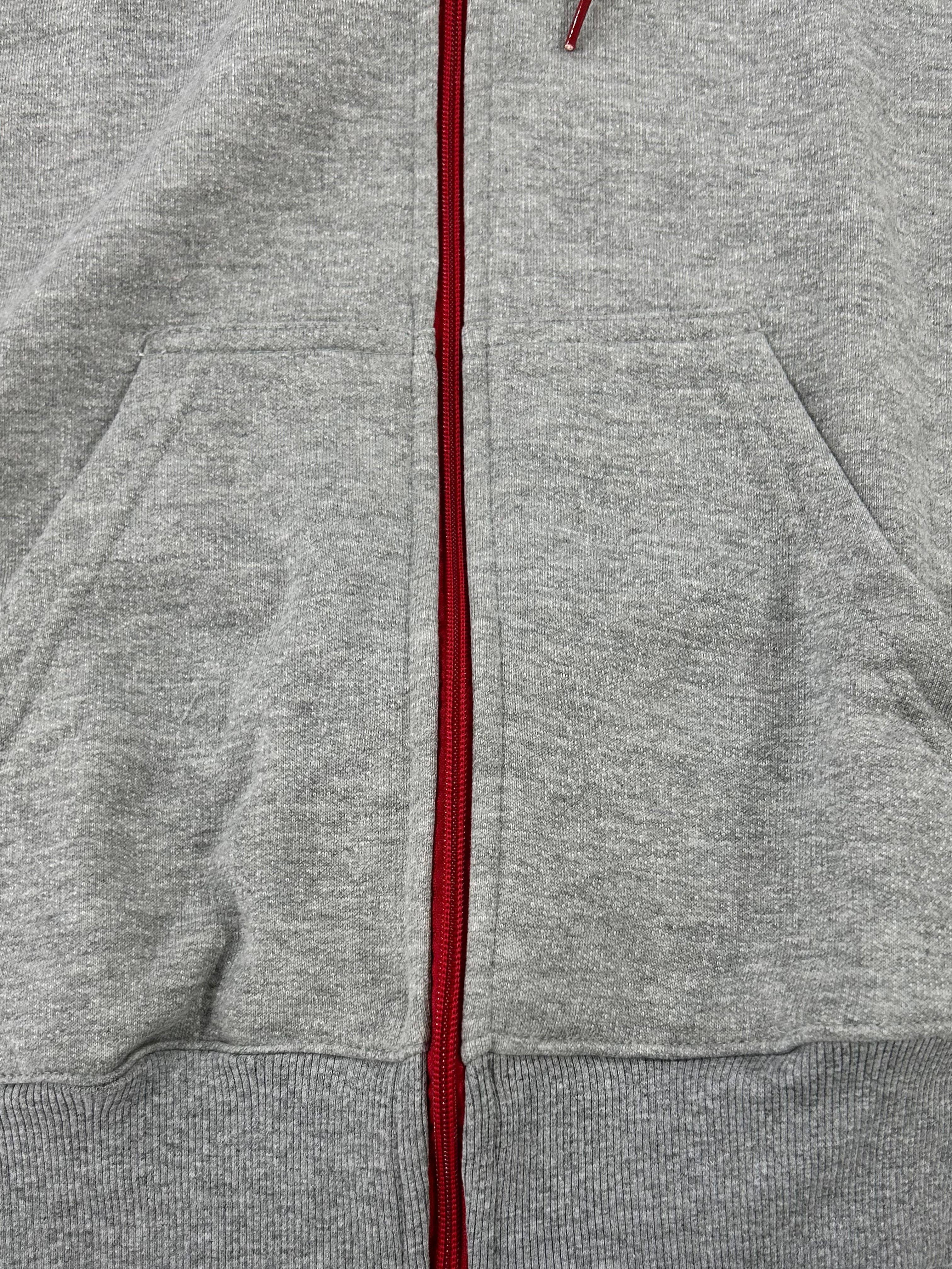 Moletom Aveloz Ziper Duo Color Cinza E Vermelho