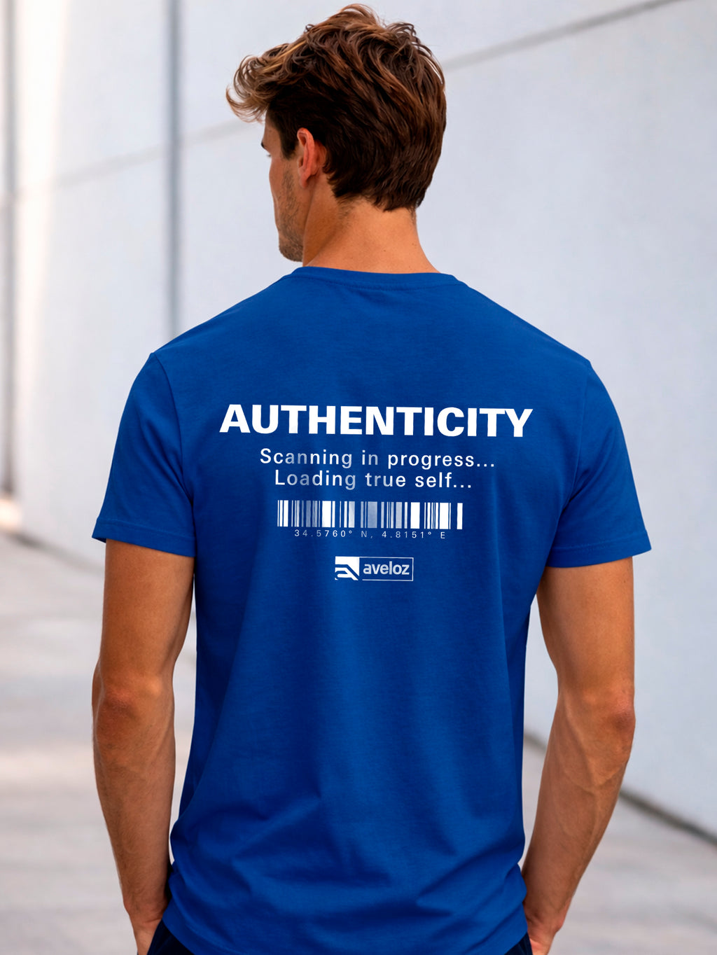 Camiseta Aveloz Masculino Authenticity Confortável 100% Algodão Azul marinho