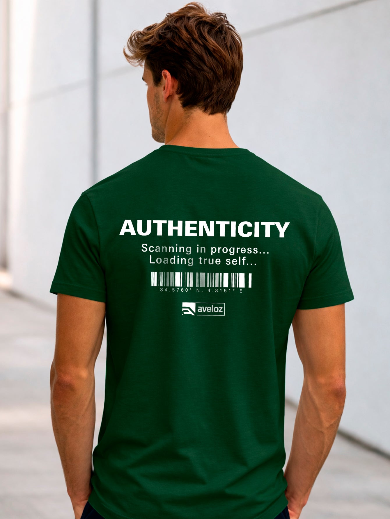 Camiseta Aveloz Masculino Authenticity Confortável 100% Algodão Verde escuro