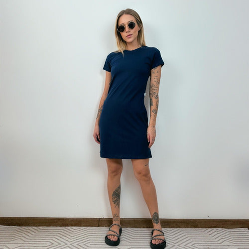 Vestido T-Shirt Camisetão Aveloz Marinho