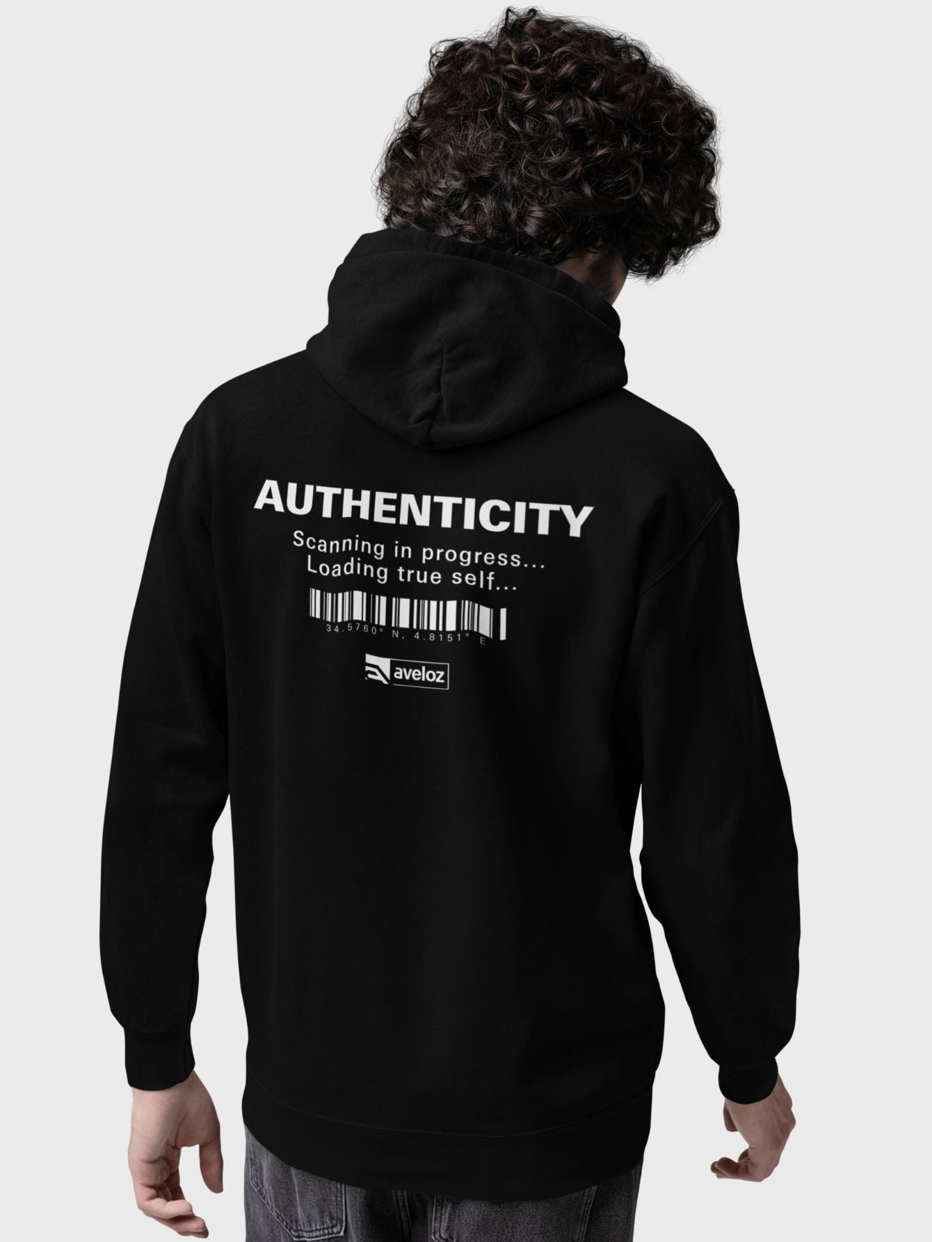 Moletom Canguru Masculino Estampa Authenticity Malha Premium Preto