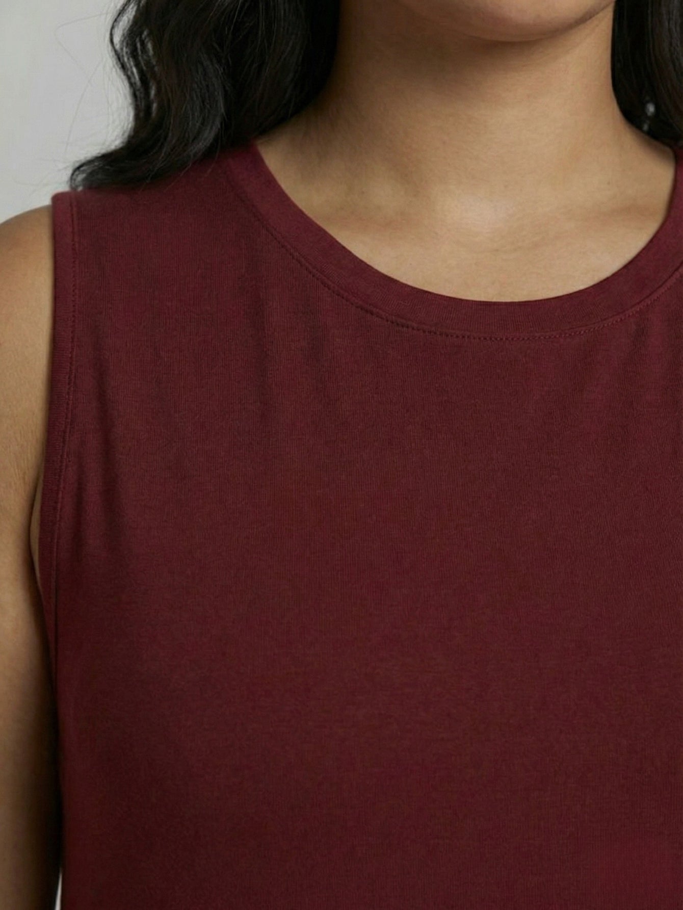 Vestido Longo Aveloz Viscolycra Soltinho Plus Size com Bolso Vinho