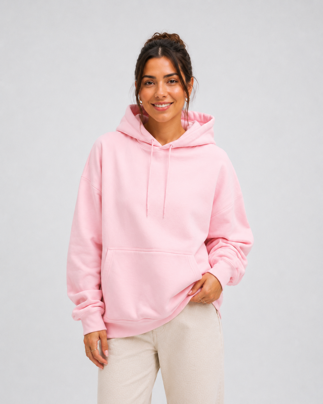 Moletom Feminino Aveloz Canguru Básico Rosa