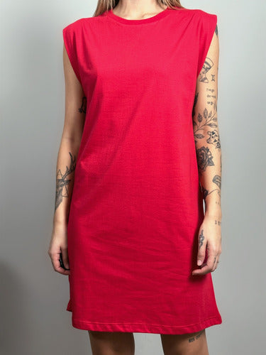 Vestido Aveloz Camisetão Muscle Tee Regata Vermelha