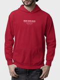 Moletom Canguru Masculino Estampa Authenticity Malha Premium Vermelho