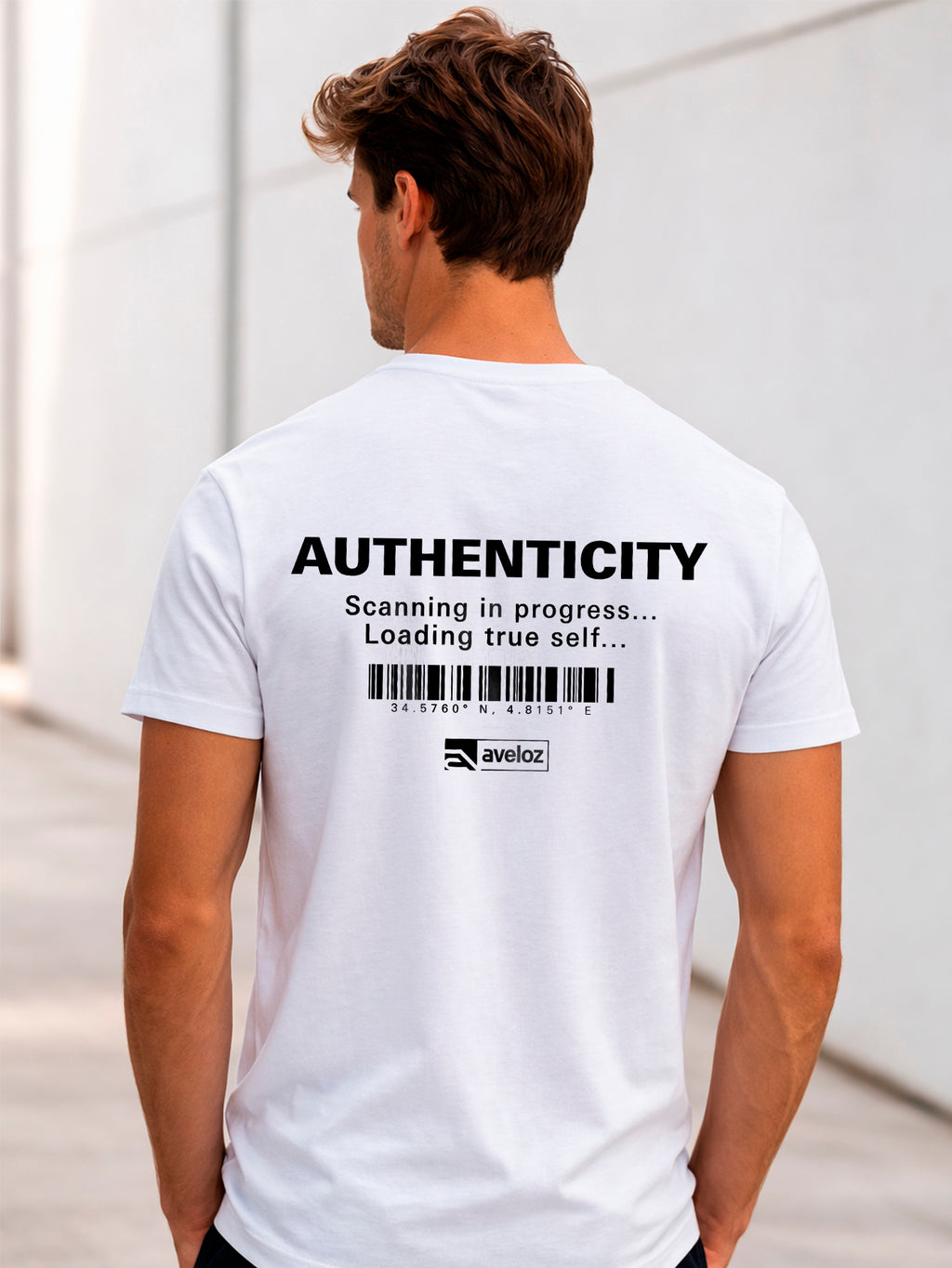 Camiseta Aveloz Masculino Authenticity Confortável 100% Algodão Branco