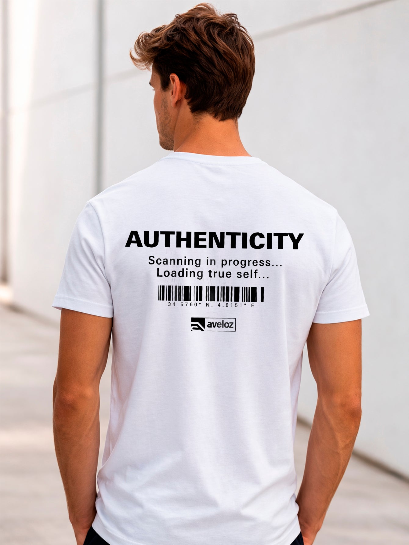 Camiseta Aveloz Masculino Authenticity Confortável 100% Algodão Branco