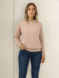 Moletom Feminino Canguru Duo Color Caqui E Ferrugem