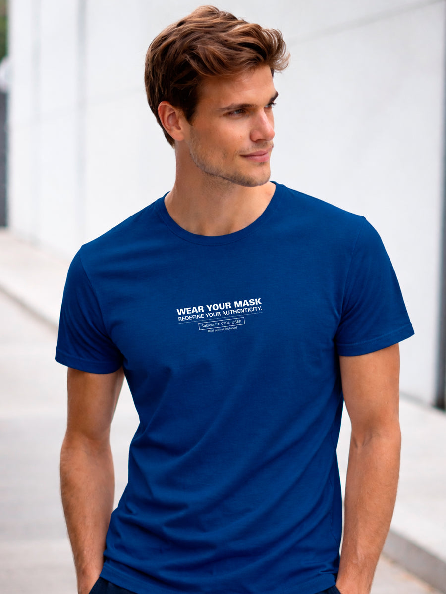 Camiseta Aveloz Masculino Authenticity Confortável 100% Algodão Azul marinho