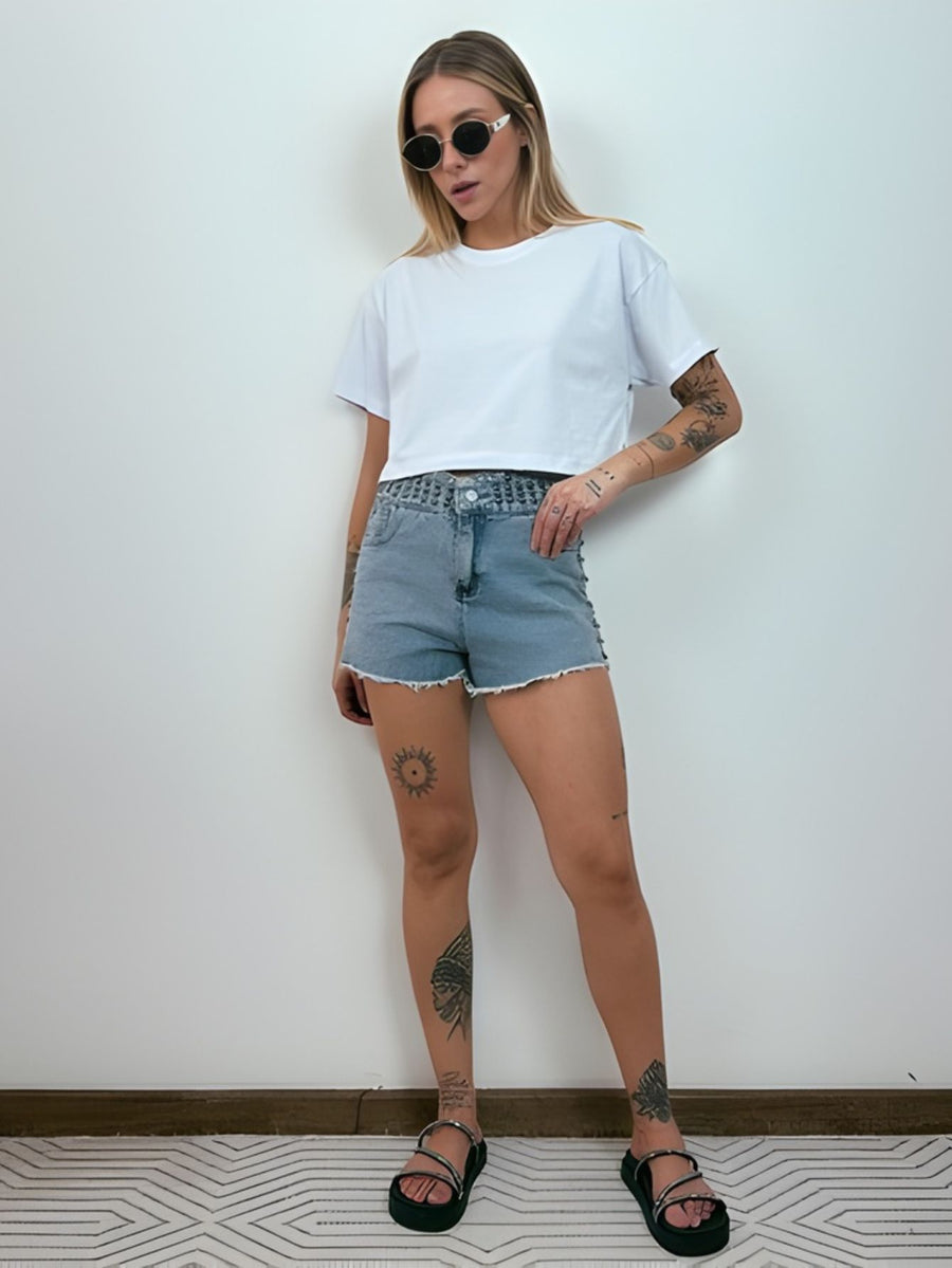 Camiseta Aveloz Feminina Cropped Branca