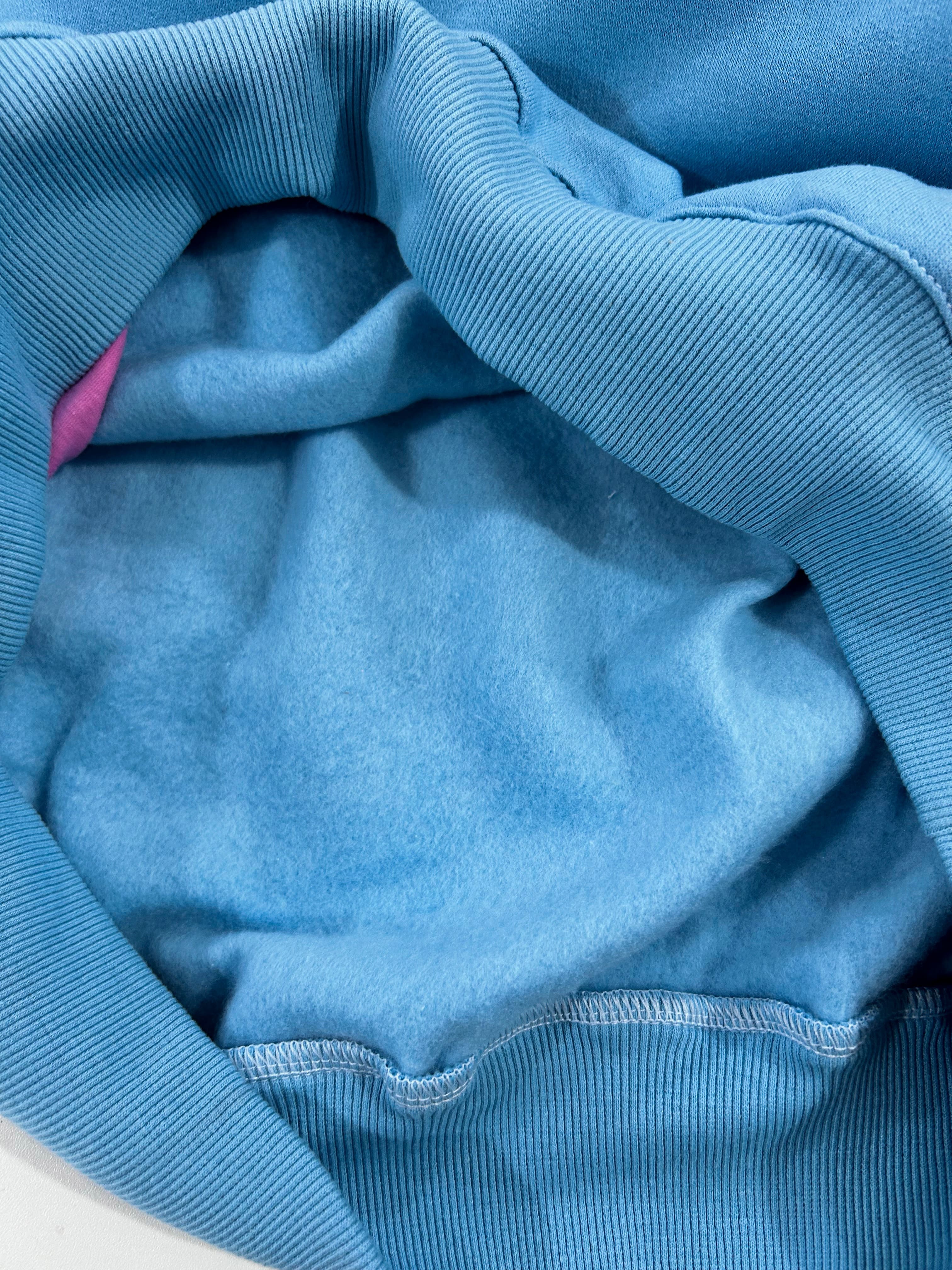 Moletom Feminino Duo Color Azul Bb E Rosa Brush