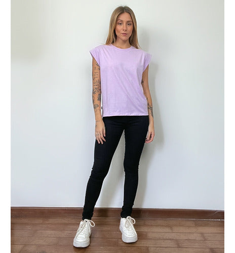 Regata Feminina Aveloz Ombro Caido- Lilás