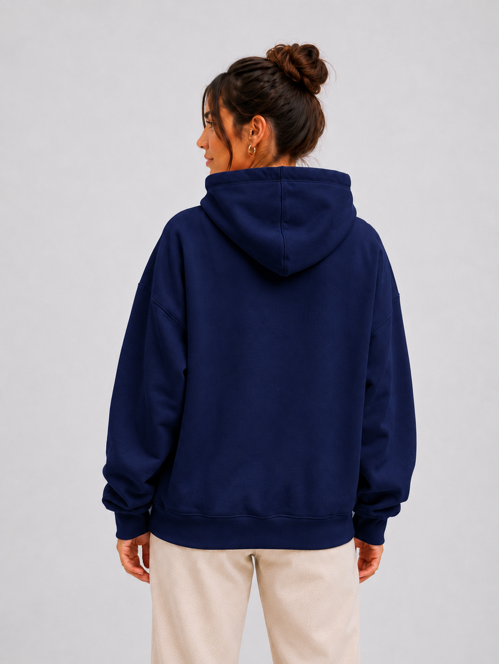 Moletom Feminino Aveloz Canguru Básico Azul Marinho