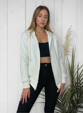 Jaqueta Moletom Aveloz Easy Feminina- Off White