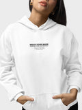 Moletom Canguru Feminina Estampa Authenticity Malha Premium Branco