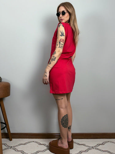 Vestido Aveloz Camisetão Muscle Tee Regata Vermelha