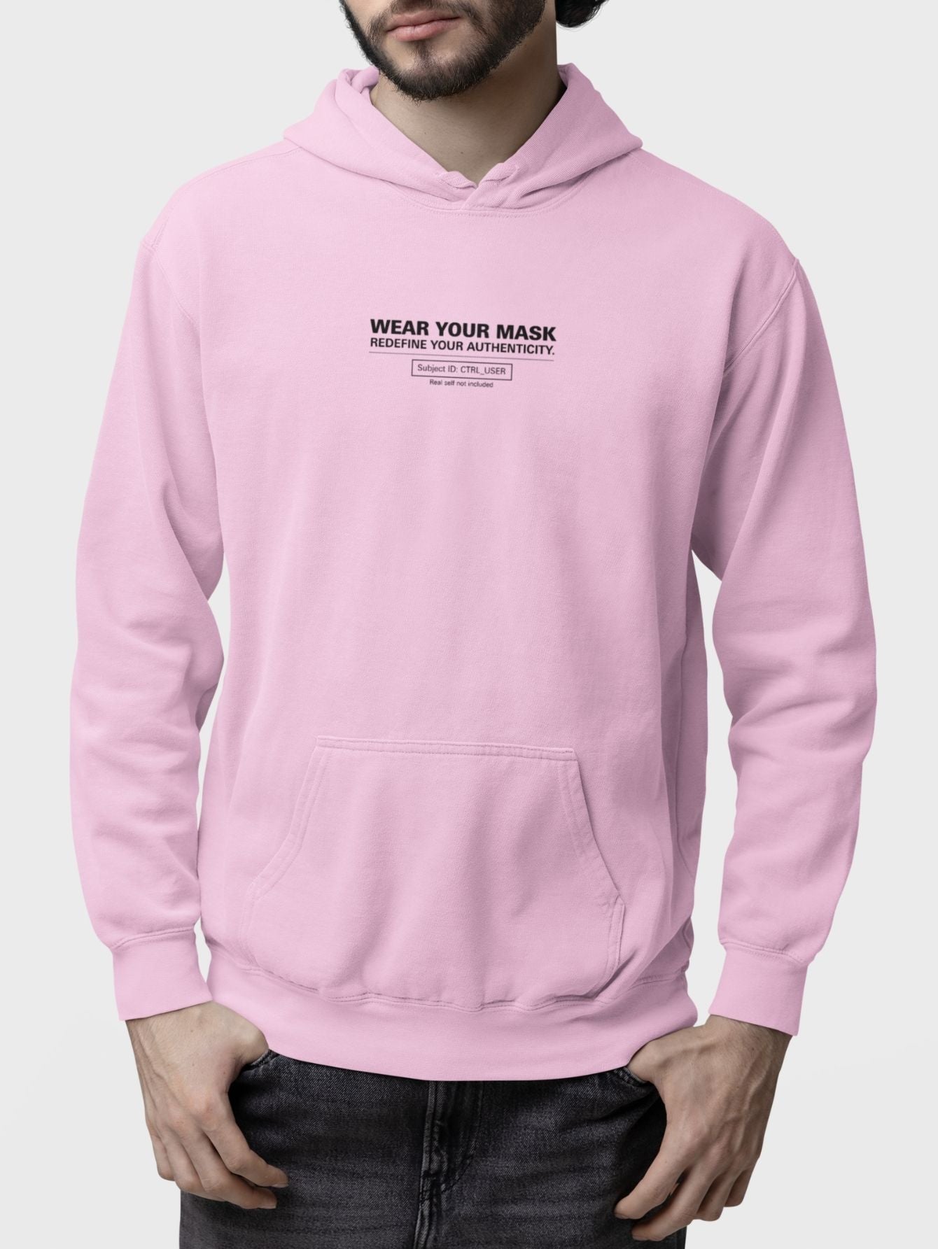 Moletom Canguru Masculino Estampa Authenticity Malha Premium Rosa