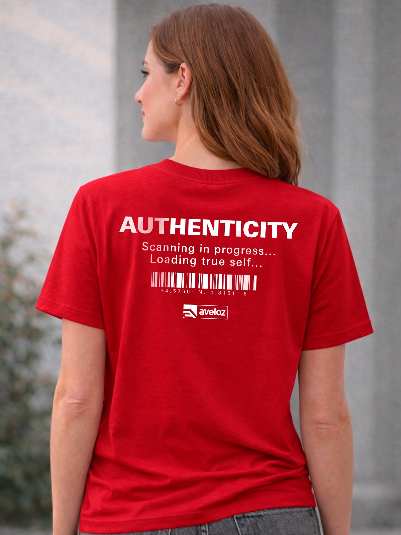 Camiseta Aveloz Feminina Authenticity Confortável 100% Algodão Vermelho