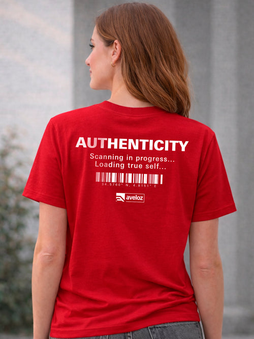 Camiseta Aveloz Feminina Authenticity Confortável 100% Algodão Vermelho