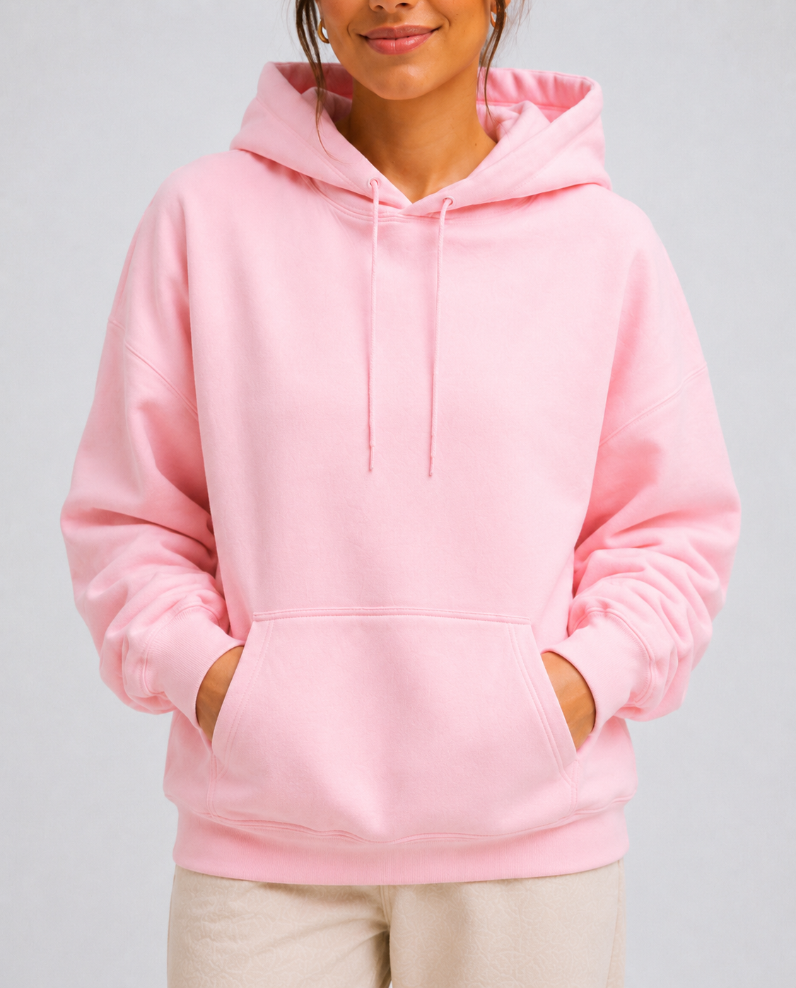 Moletom Feminino Aveloz Canguru Básico Rosa