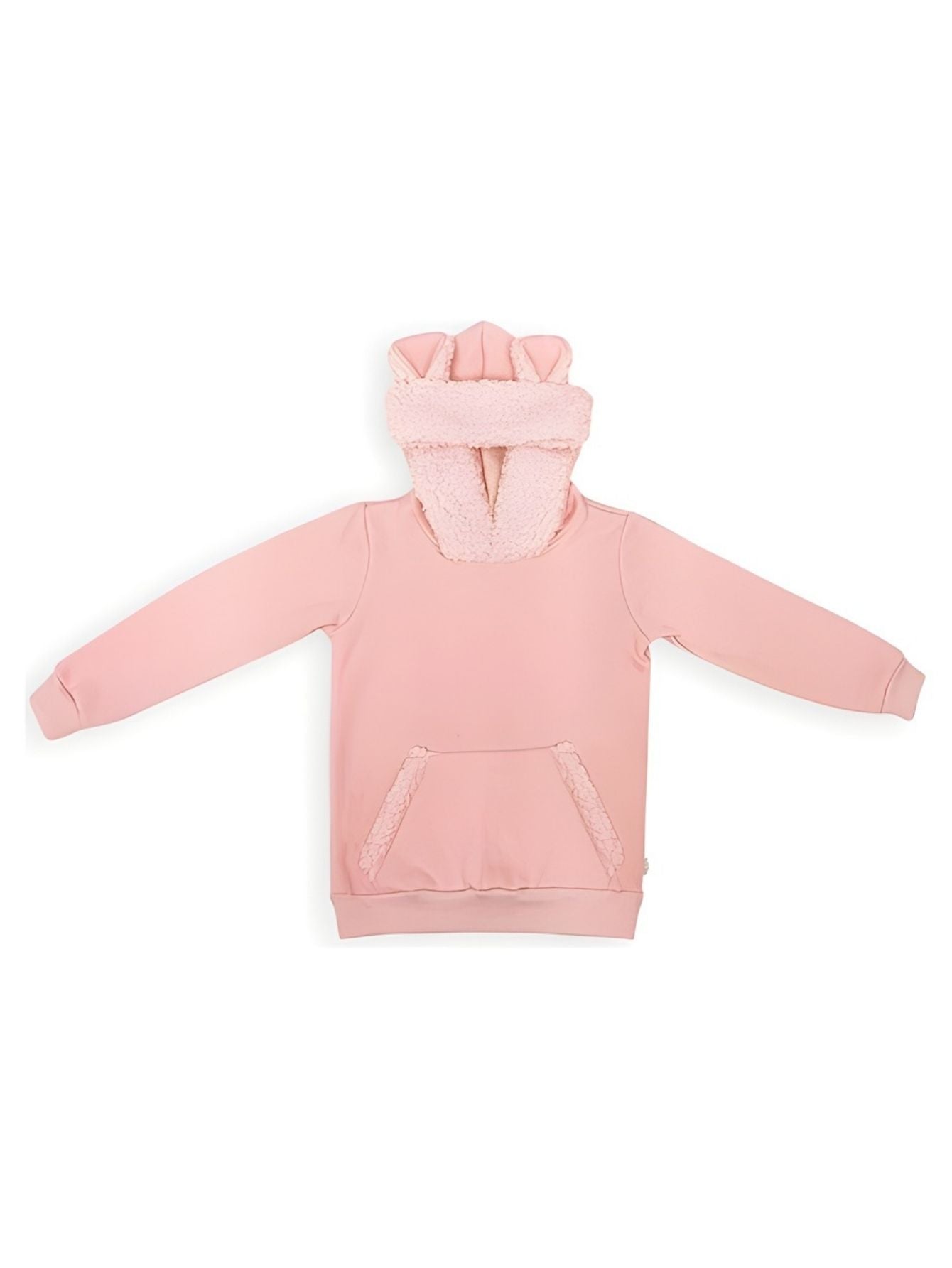 Blusa De Moletom Infantil Orelhinha Ursinho Rosa