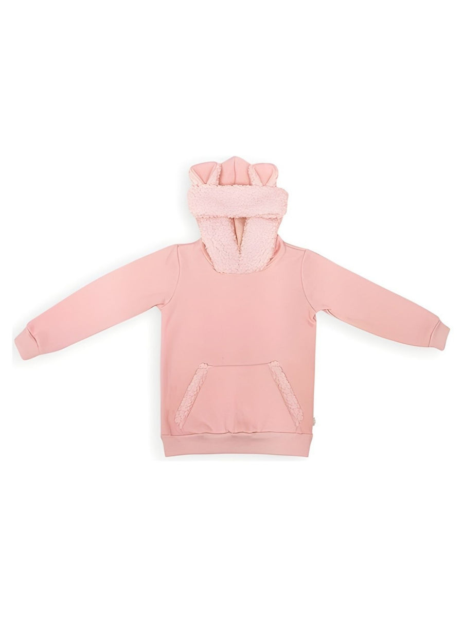 Blusa De Moletom Infantil Orelhinha Ursinho Rosa