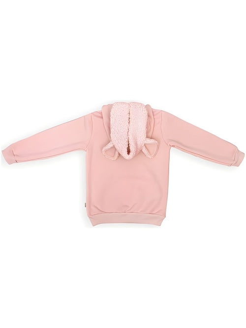 Blusa De Moletom Infantil Orelhinha Ursinho Rosa