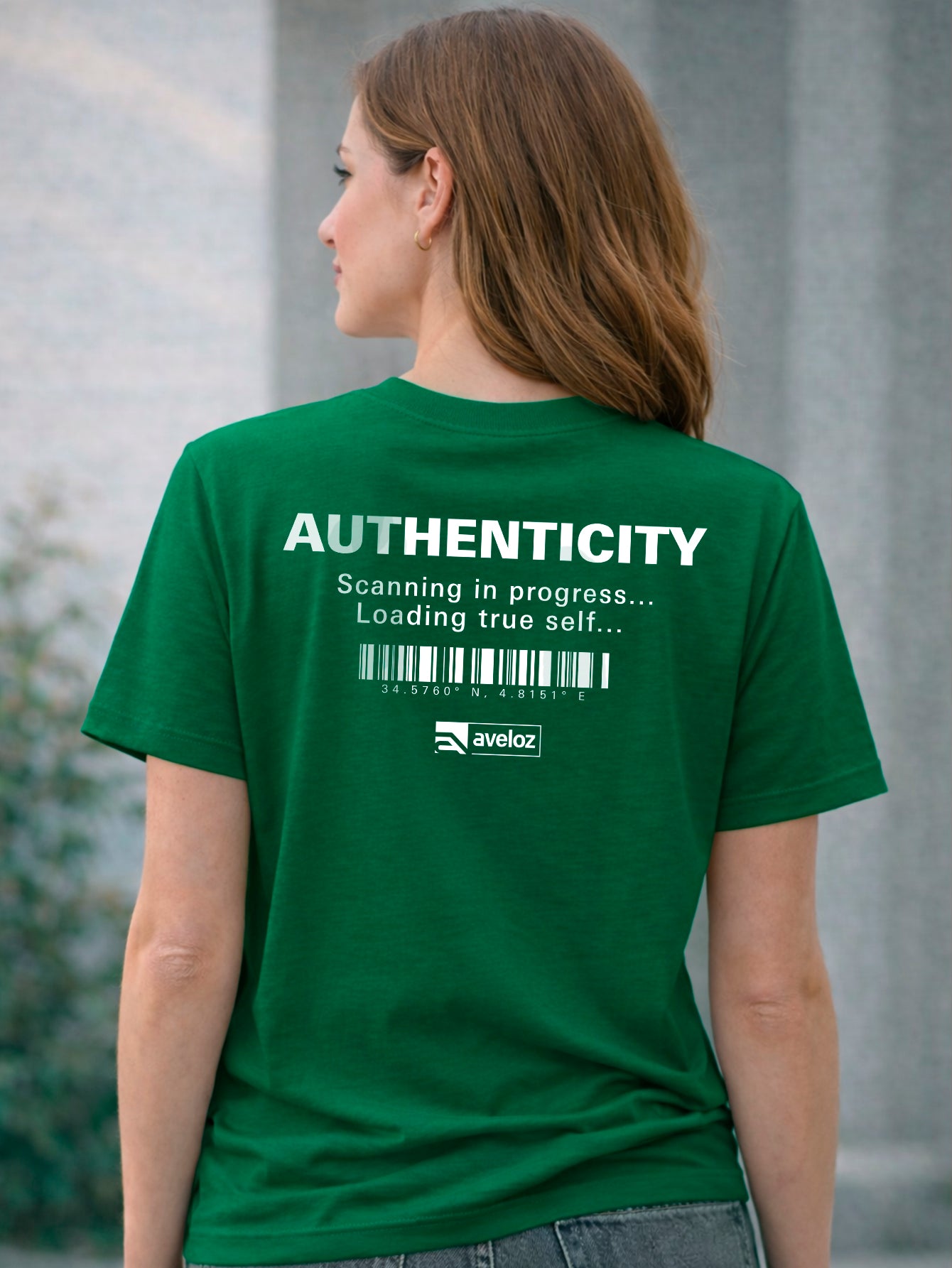 Camiseta Aveloz Feminina Authenticity Confortável 100% Algodão Verde escuro