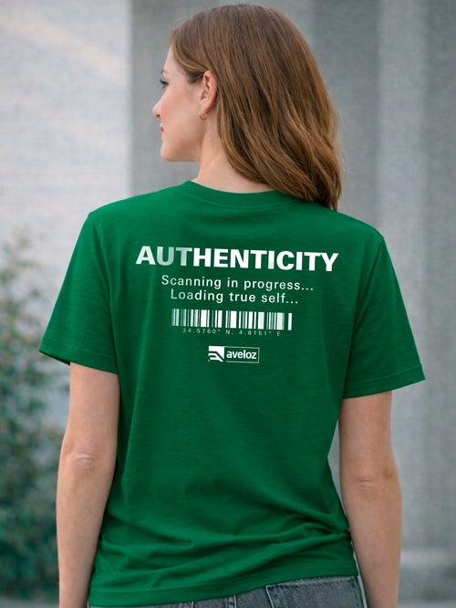 Camiseta Aveloz Feminina Authenticity Confortável 100% Algodão Verde escuro
