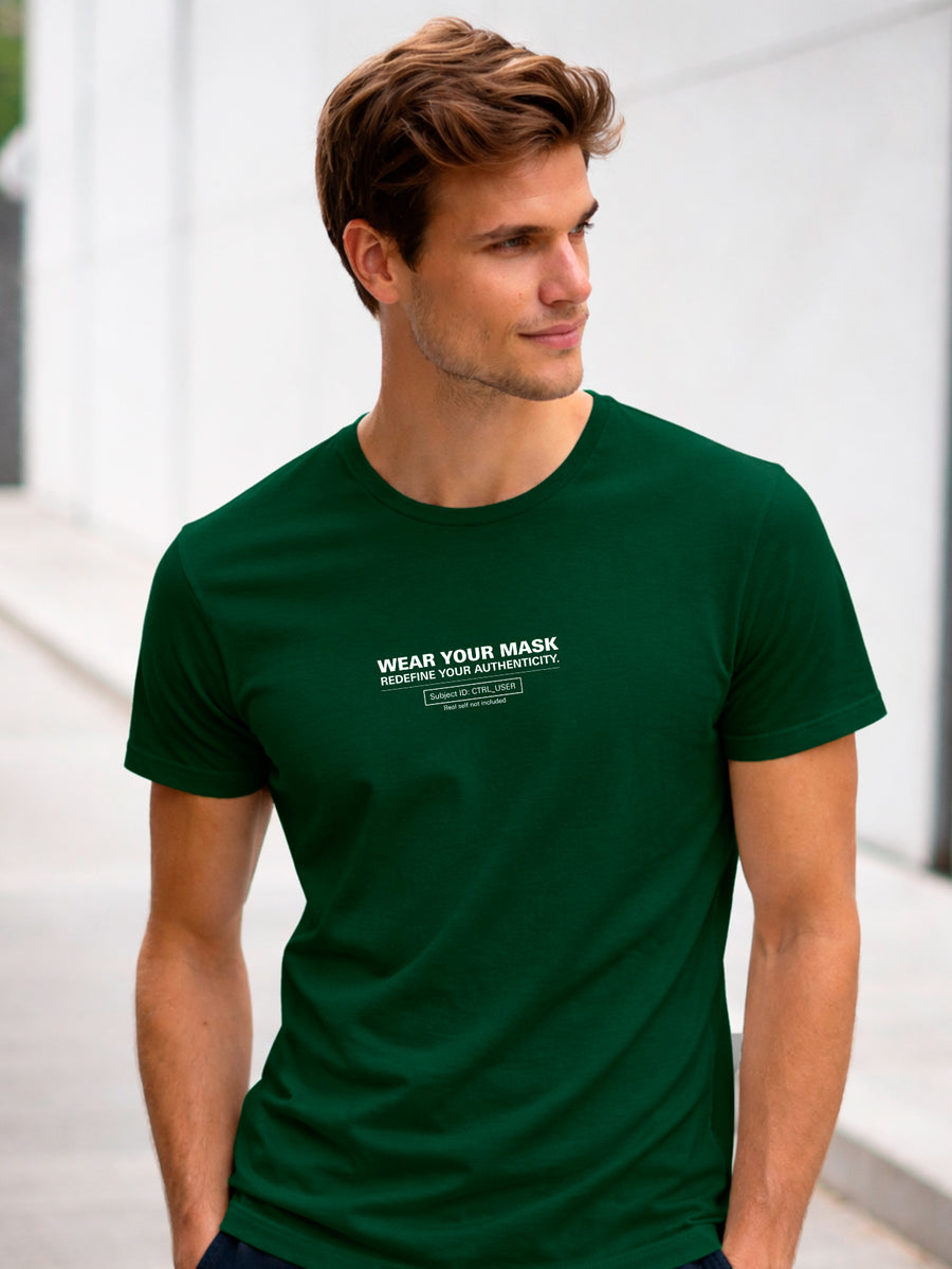 Camiseta Aveloz Masculino Authenticity Confortável 100% Algodão Verde escuro