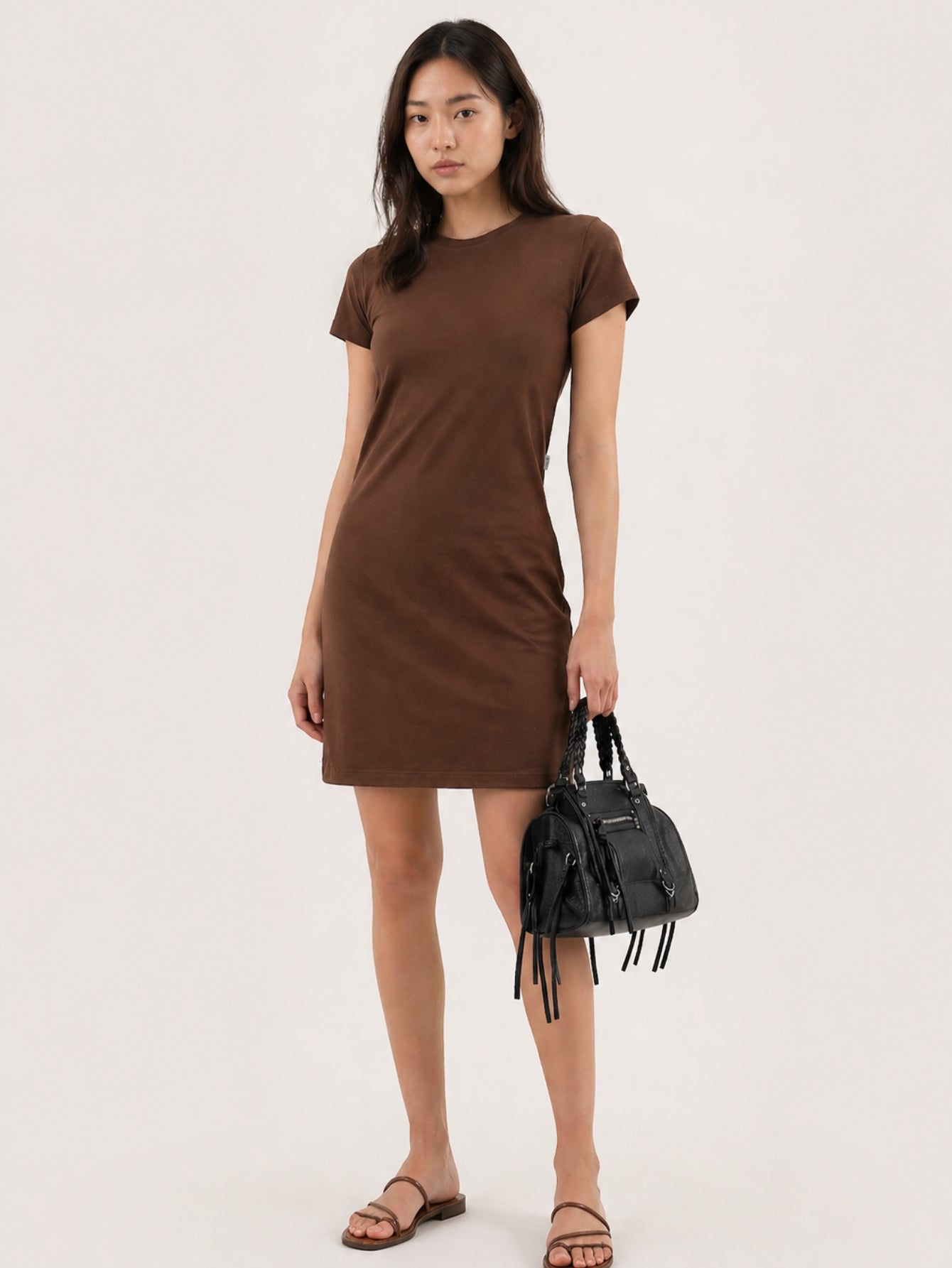 Vestido T-shirt Camisetão Aveloz Marrom