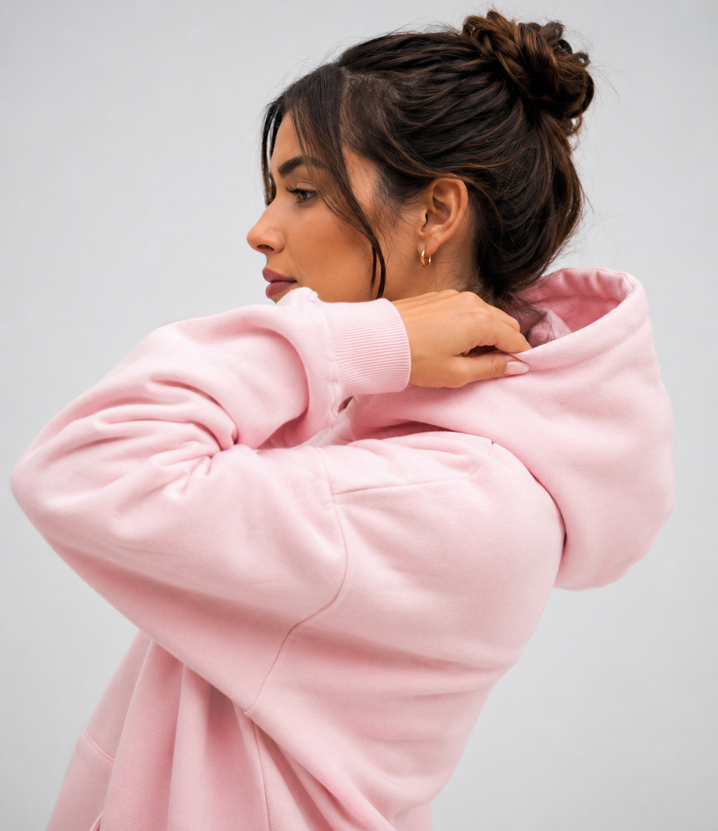 Moletom Feminino Aveloz Canguru Básico Rosa