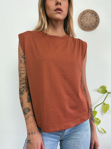 Camiseta Aveloz Feminina Muscle Tee Terracota