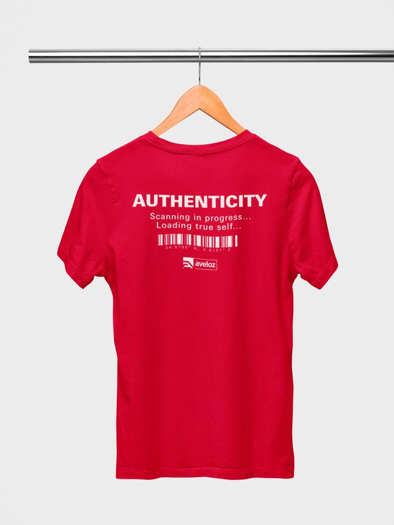Camiseta Aveloz Feminina Authenticity Confortável 100% Algodão Vermelho