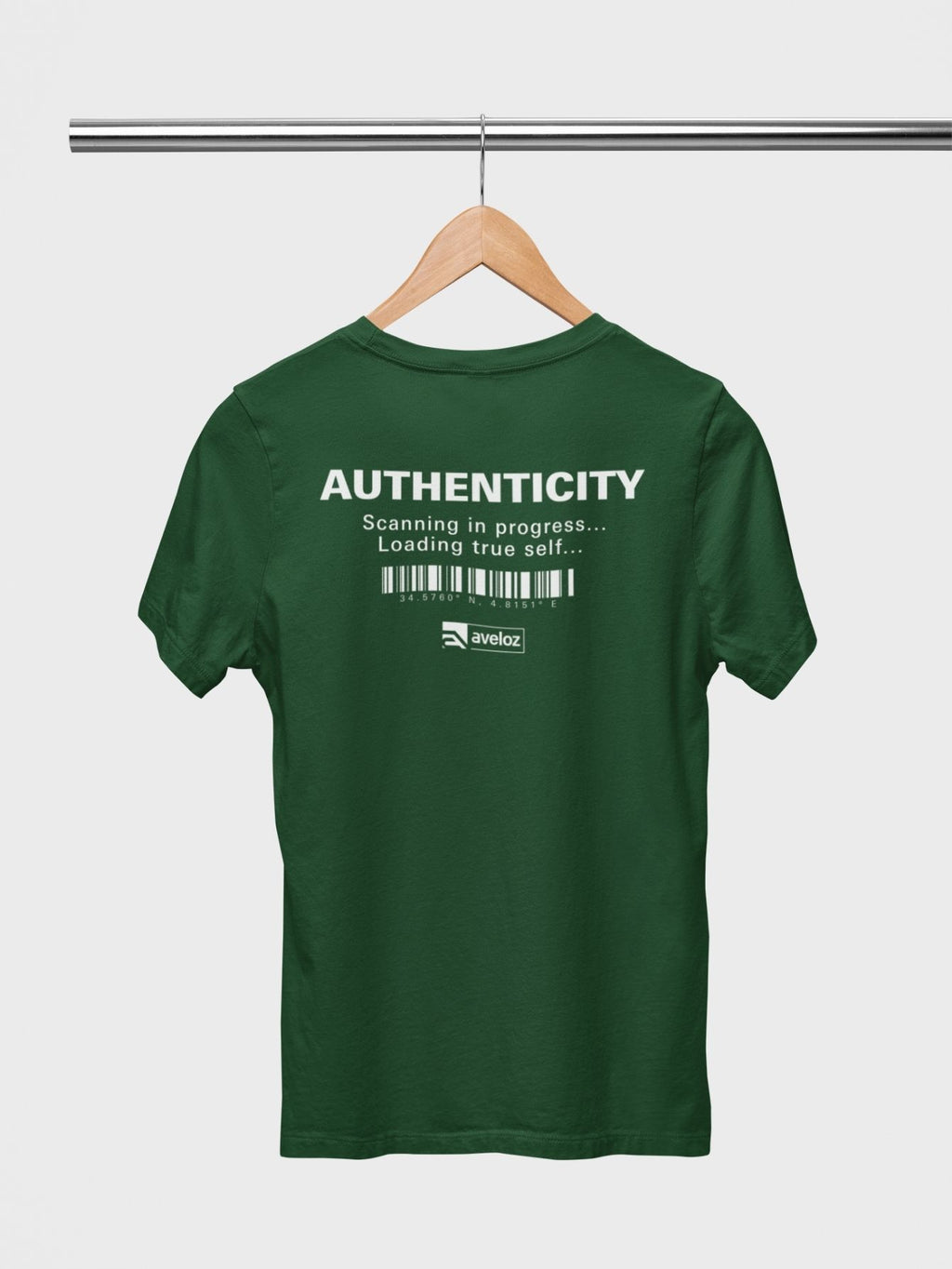 Camiseta Aveloz Masculino Authenticity Confortável 100% Algodão Verde escuro