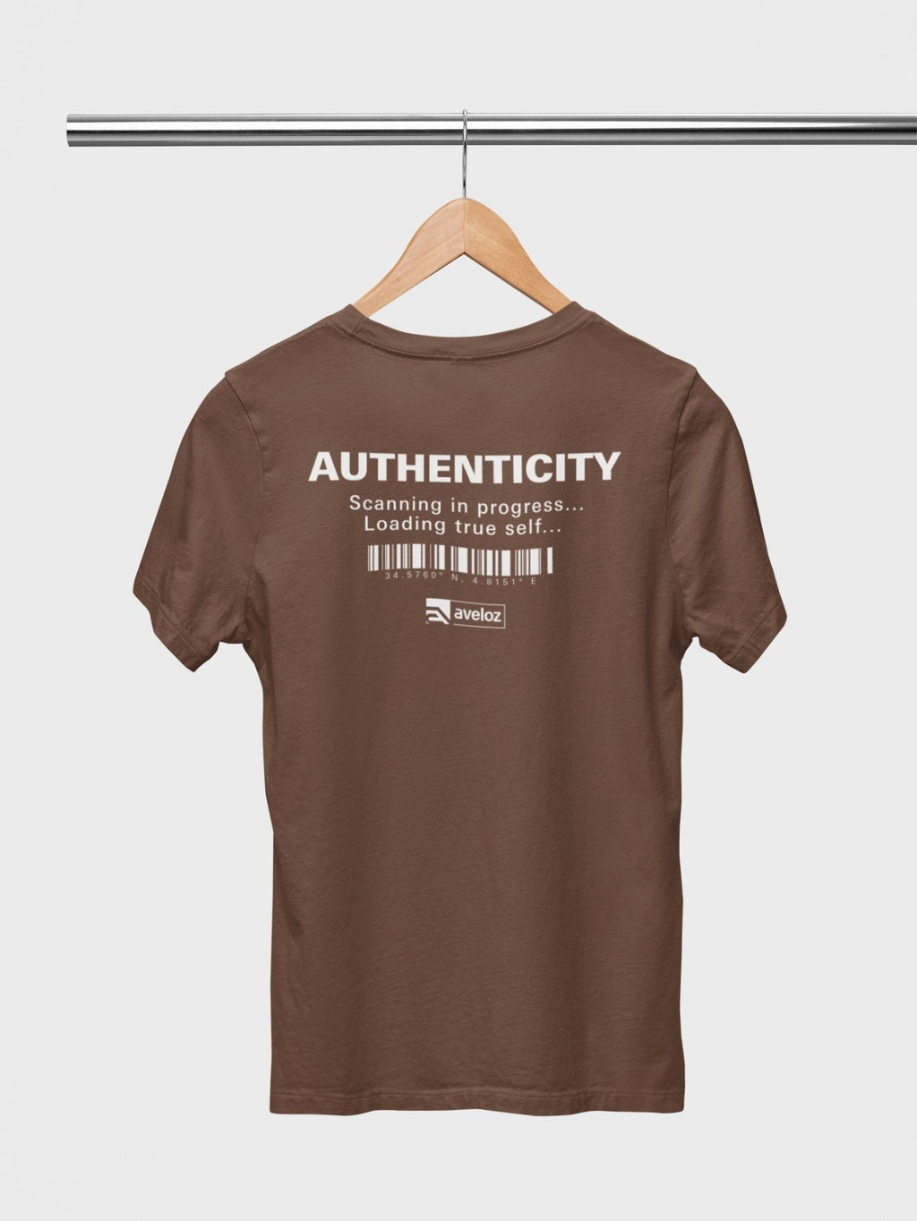 Camiseta Aveloz Feminina Authenticity Confortável 100% Algodão Marrom