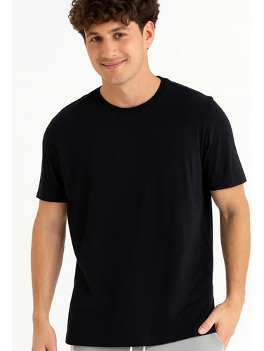 Camiseta Masculina Algodão Básica Preta