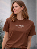 Camiseta Aveloz Feminina Authenticity Confortável 100% Algodão Marrom