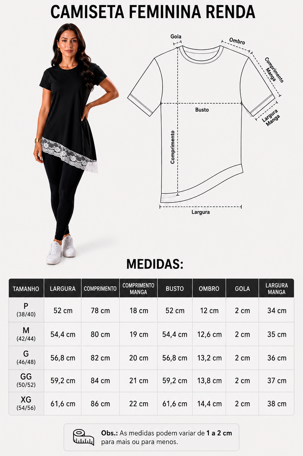 Blusa Assimétrica Feminina com Renda Bordô