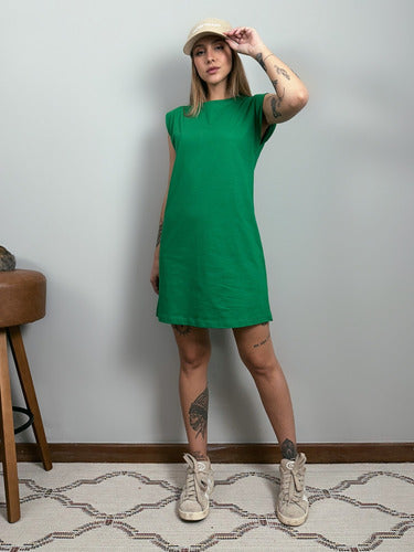 Vestido Aveloz Camisetão Muscle Tee Regata Verde Bandeira