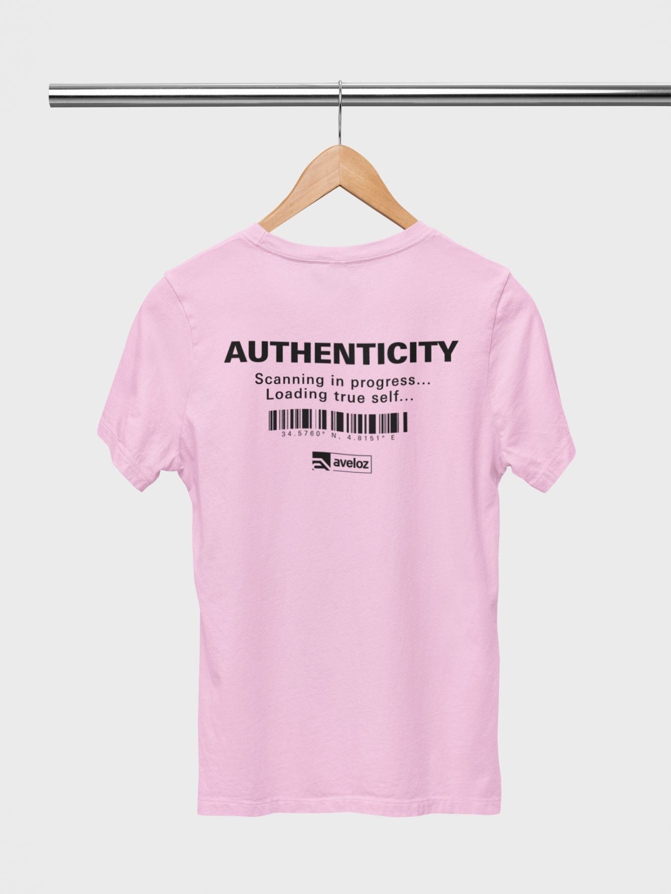 Camiseta Aveloz Masculino Authenticity Confortável 100% Algodão Rosa