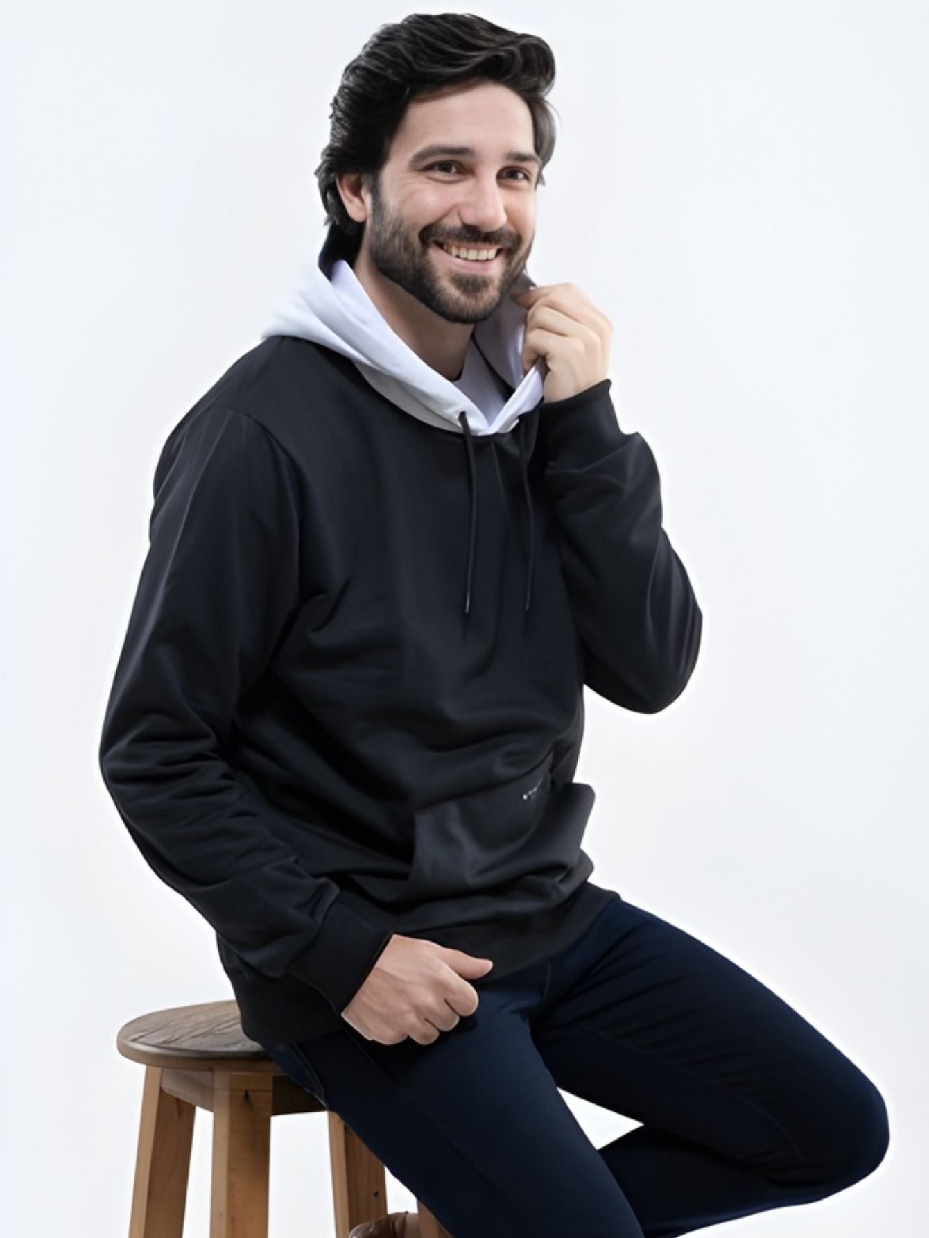 Moletom Aveloz Jet Preto E Mescla Off