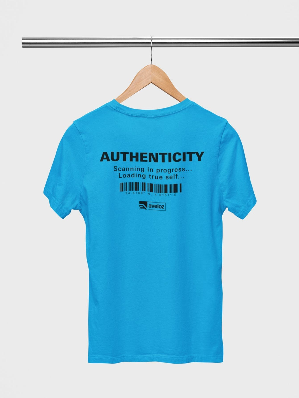 Camiseta Aveloz Feminina  Authenticity Confortável 100% Algodão Azul